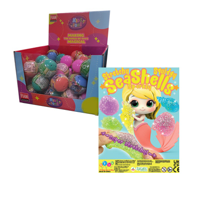 50mm Stretchy squidgy seashells 50 pz