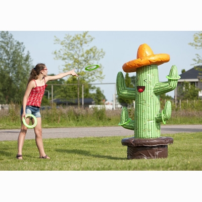 Set Gioco Lancio Anelli Gonfiabile – 2 Conigli E 8 Anelli In PVC Colorati, Perfetto Per Pasqua, Feste In Giardino E Attività Outdoor