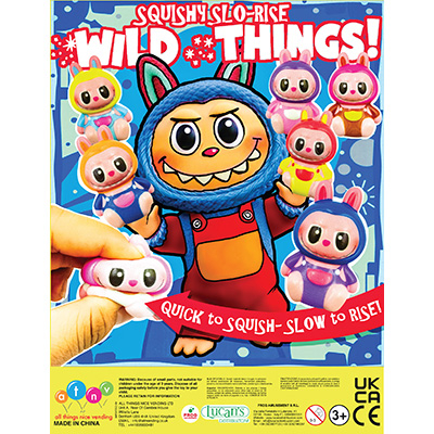 55mm Squishy 'n slow wild things 100 pz