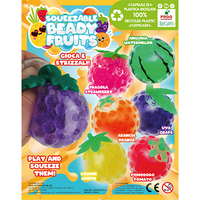 55mm Squeezable Beady Fruits