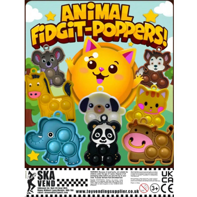 55mm Animal fidgit poppers