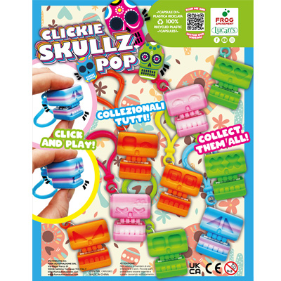 65mm Clickie skullz pop