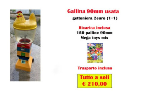 gallina usata con ricarica e trasporto