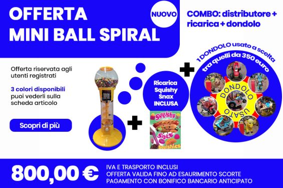 mini ball nuovo + ricarica + dondolo usato a scelta