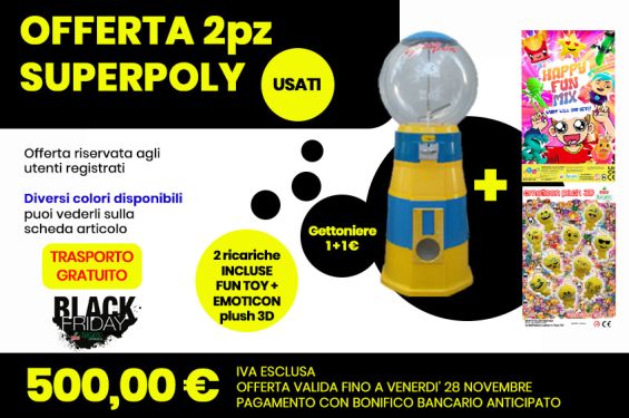 2 superpoly usati con ricarica - trasporto gratuito